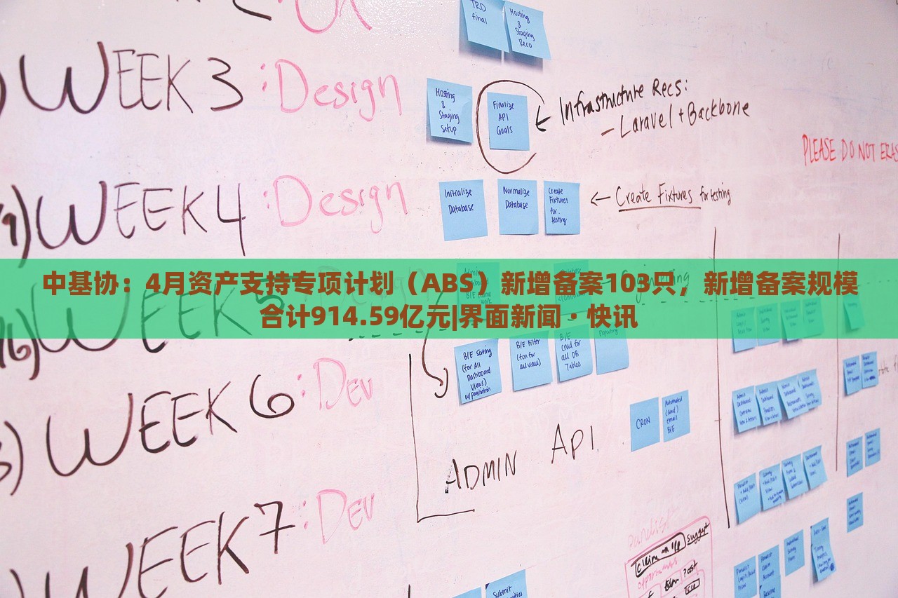 中基協(xié)：4月資產(chǎn)支持專項計劃（ABS）新增備案103只，新增備案規(guī)模合計914.59億元|界面新聞 · 快訊
